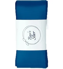 By Stær Dåbsbånd m. Sløjfe - Satin - Double Bow - Navy