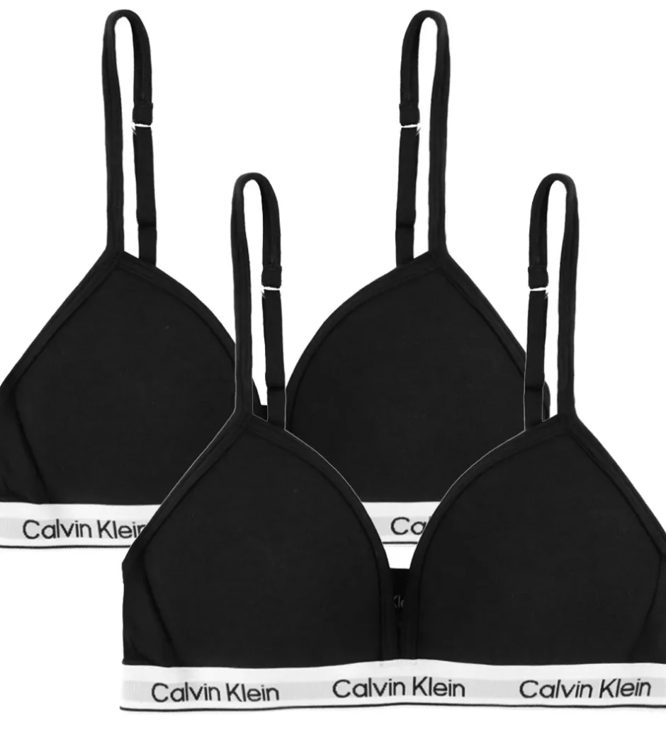 Børn Calvin Klein BH u. Bøjle - Triangle - 2-pak - Sort