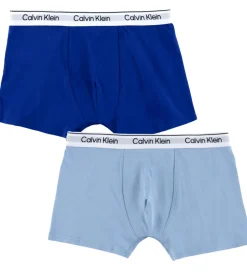 Børn Calvin Klein Boxershorts - 2-pak - Faded Denim/Bold Blue