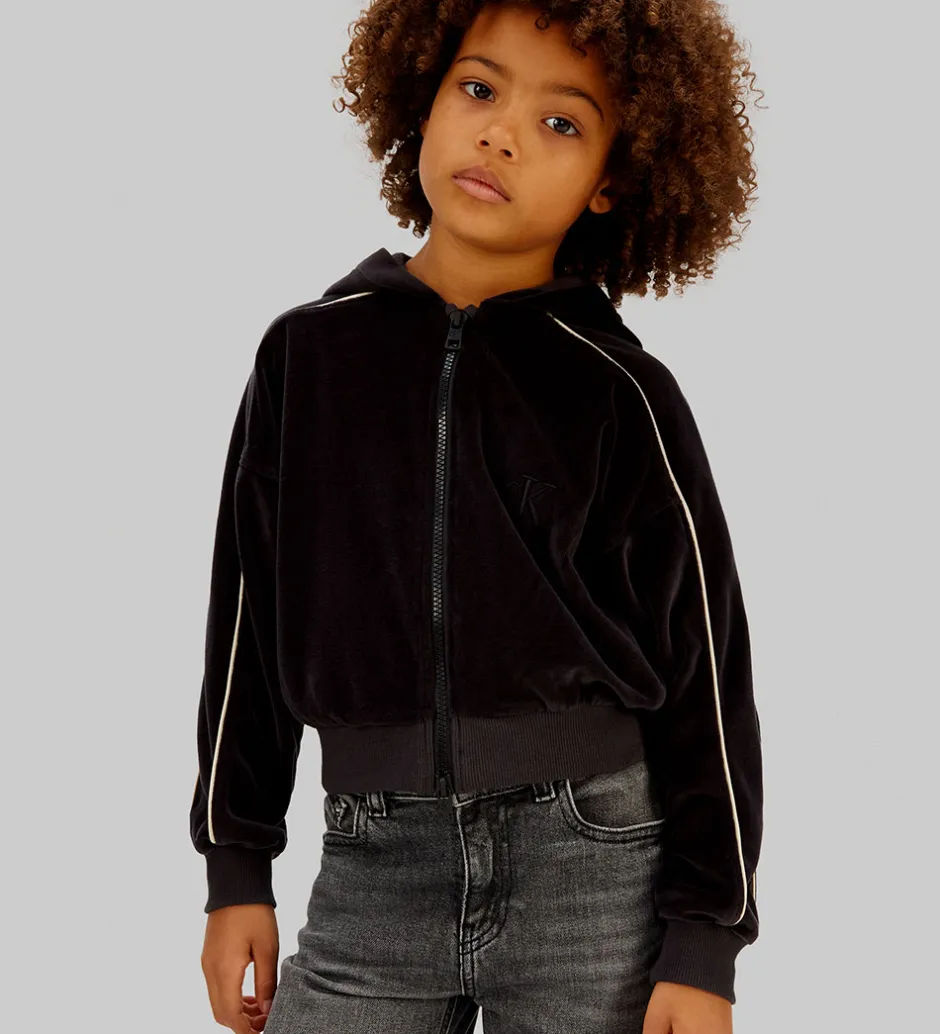 Børn Calvin Klein Cardigan - Velour - Sort