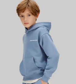 Hættetrøjer*Calvin Klein Hættetrøje - Relaxed - Satin Blue