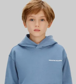 Hættetrøjer*Calvin Klein Hættetrøje - Relaxed - Satin Blue