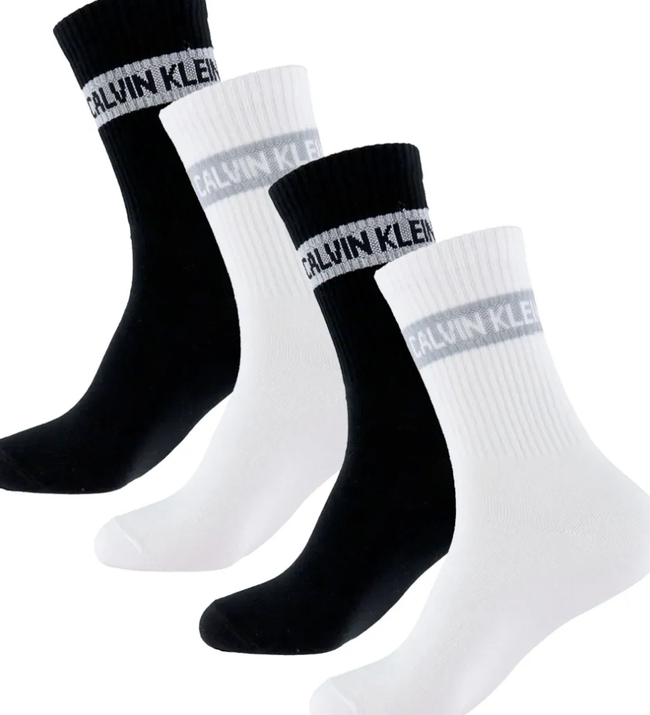 Børn Calvin Klein Strømper - 4-pak - Hvid/Sort