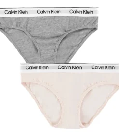 Børn Calvin Klein Trusser - 2-pak - Silver eony/Gråmeleret