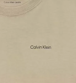 Børn Calvin Klein T-shirt - Chest Inst. Logo - Ancient Marble Grey