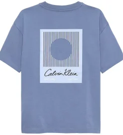 T-Shirts*Calvin Klein T-shirt - Polaroid - Satin Blue