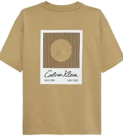 Børn Calvin Klein T-shirt - Polaroid - Sandy Beige