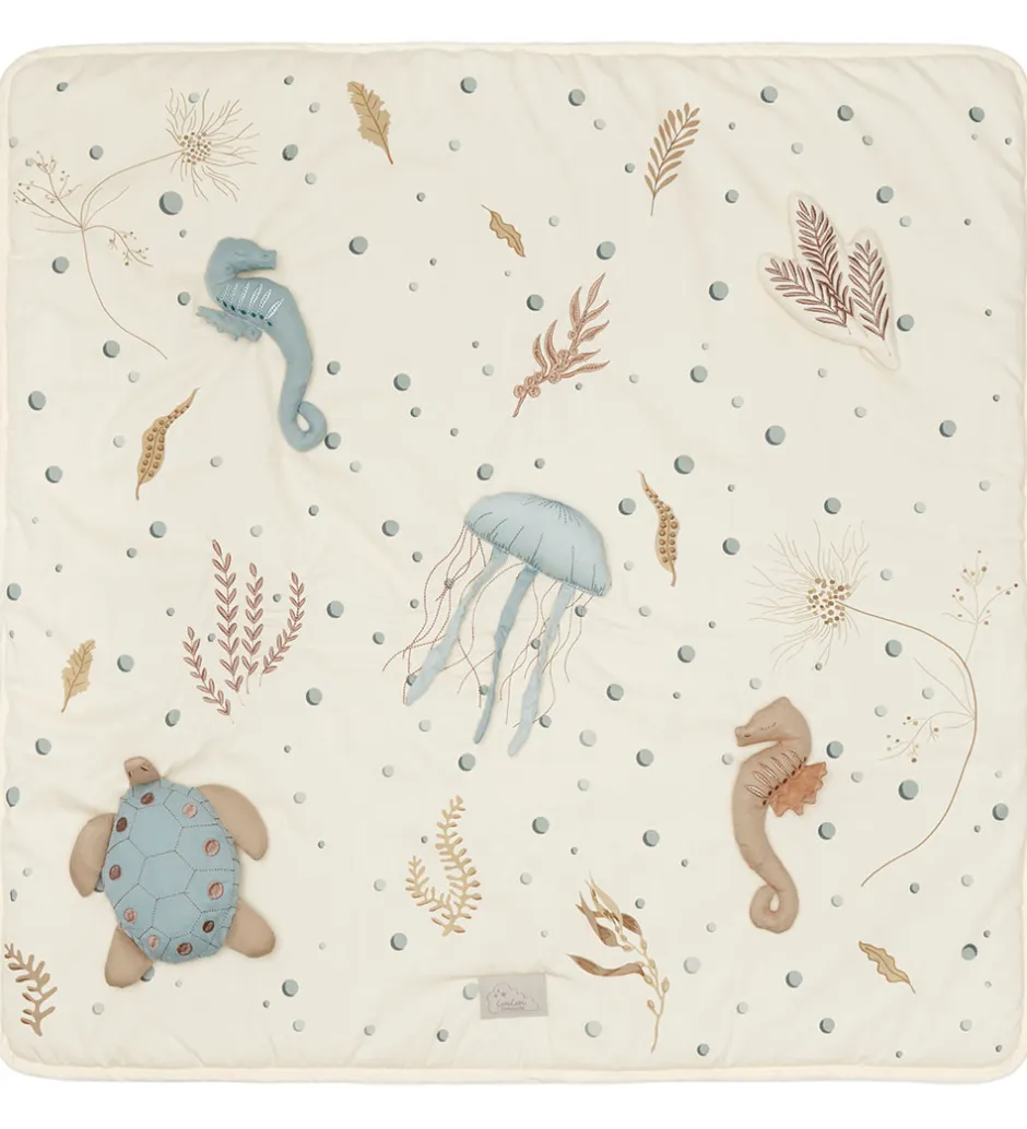 Cam Cam Aktivitetstæppe - 80x80 cm - Sea Garden