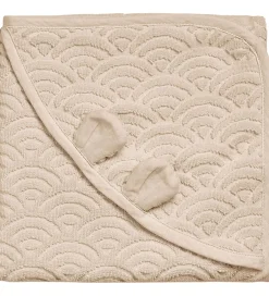 Cam Cam Babyhåndklæde - 80x80 cm - Almond m. Ører