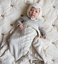 Cam Cam Babytæppe - Strik - Pointelle - Off White