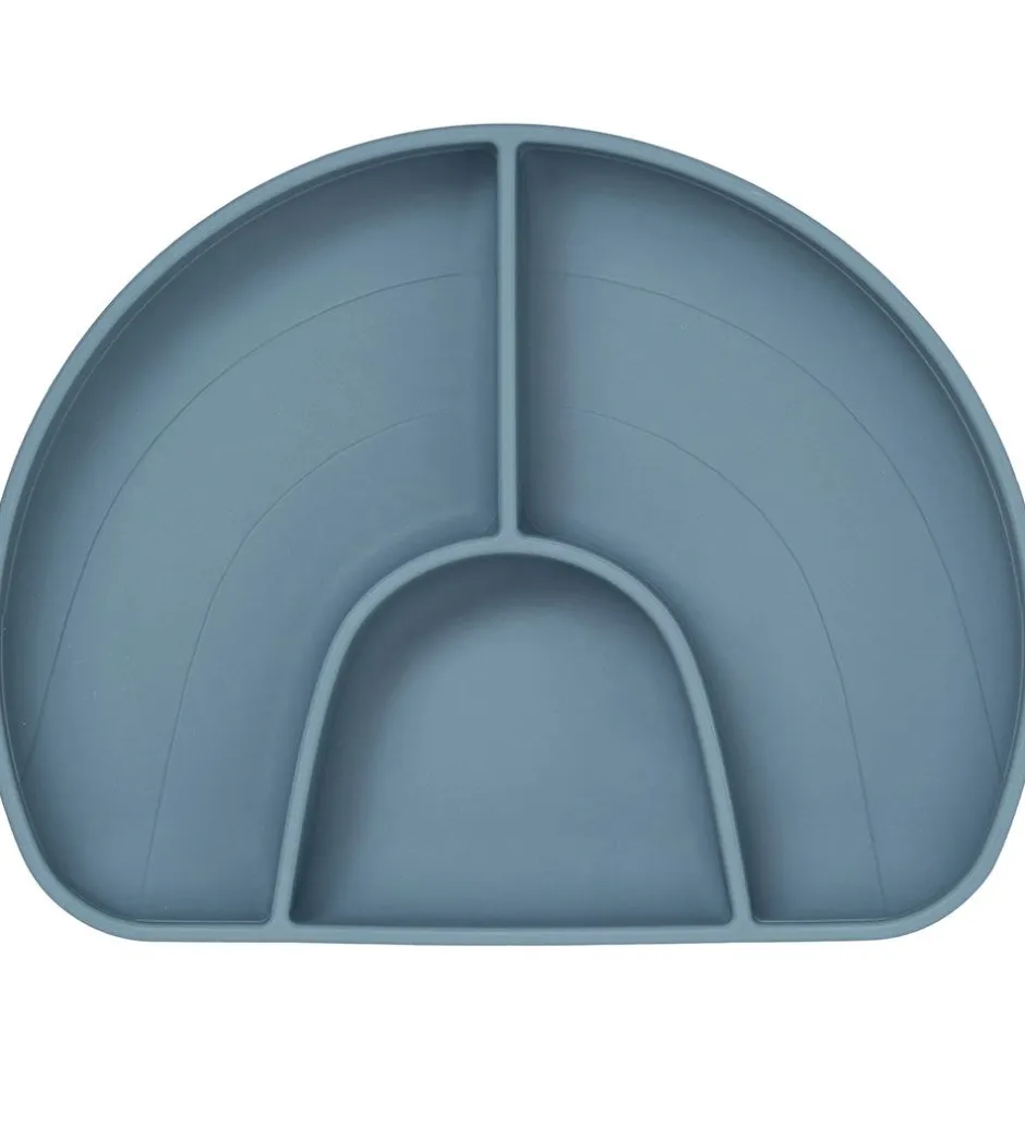 Tallerkener*Cam Cam Tallerken - Silikone - 3 Rum - Rainbow - Midnight Blue