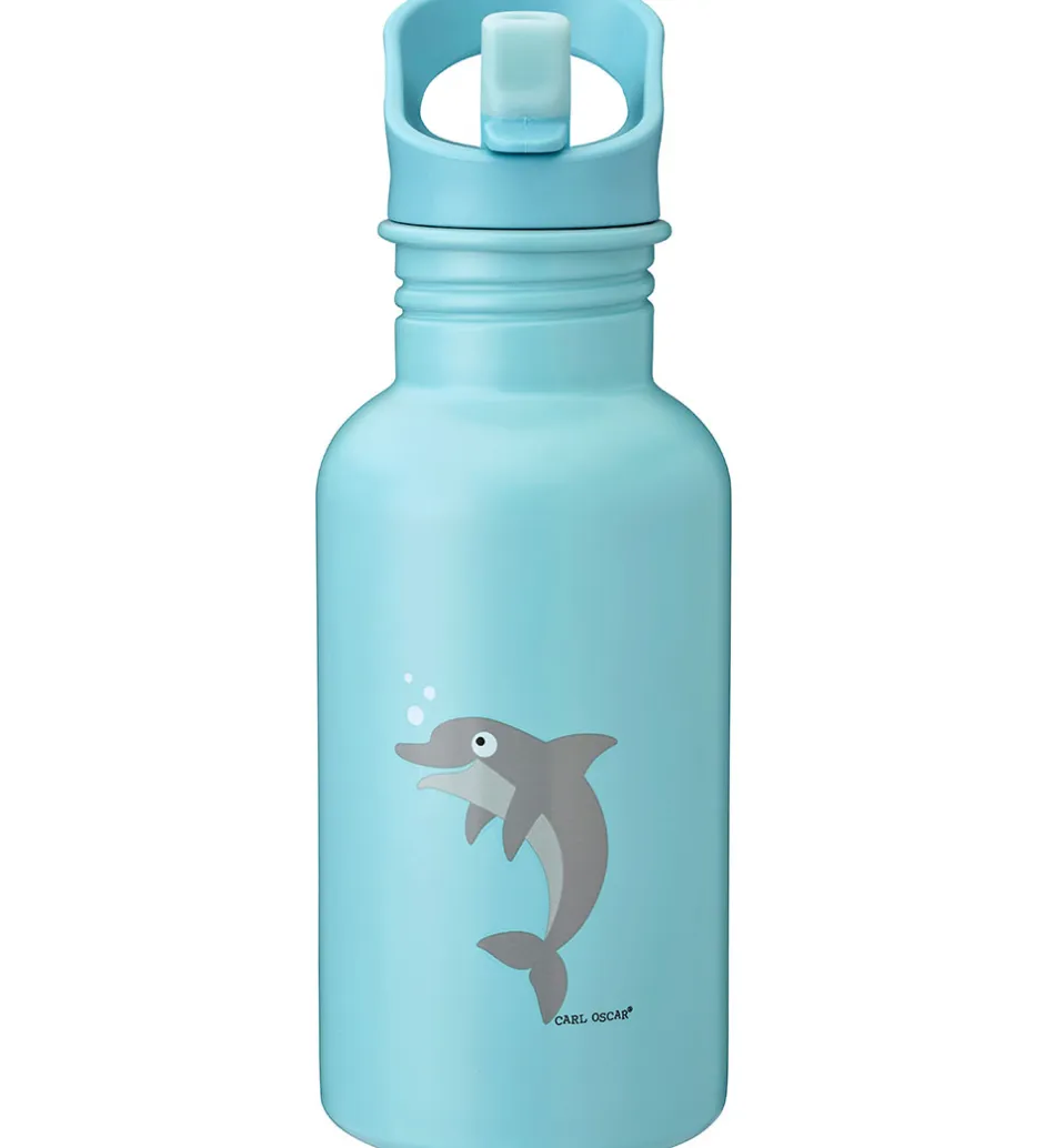 Termoflasker*Carl Oscar Drikkeflaske - Steelish - 500 ml - Blå m. Delfin