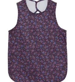 CeLaVi Forklæde - PU - Plum Perfect m. Blomster