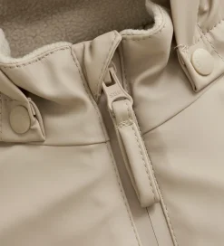 Regntøj*CeLaVi Regndragt m. Fleece - PU - White Pepper