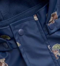 Børn CeLaVi Regntøj m. Seler/Fleece - Recycle PU - Oceania m. Print