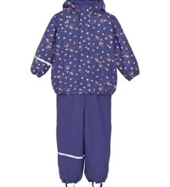 Regntøj*CeLaVi Regntøj m. Seler/Fleece - Recycle PU - Skipper Blue m. Pr