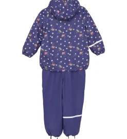 Regntøj*CeLaVi Regntøj m. Seler/Fleece - Recycle PU - Skipper Blue m. Pr