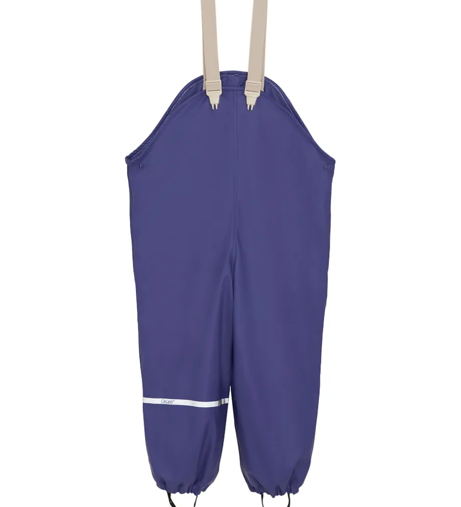 Regntøj*CeLaVi Regntøj m. Seler/Fleece - Recycle PU - Skipper Blue m. Pr
