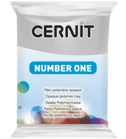 Modellervoks*Cernit Polymer Ler - Number One - Grå