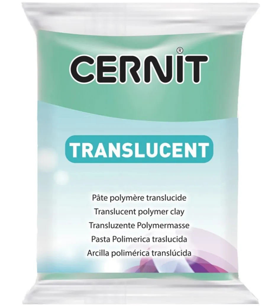 Modellervoks*Cernit Polymer Ler - Transparent - Smaragd Grøn