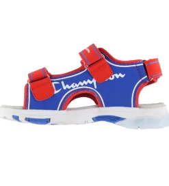 Blinkesko*Champion Sandaler m. Lys - Wave B PS - Blå/Rød