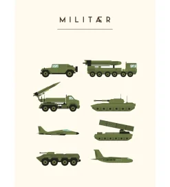Plakater Og Billeder*Citatplakat Plakat - Børneplakat - Militær - A3