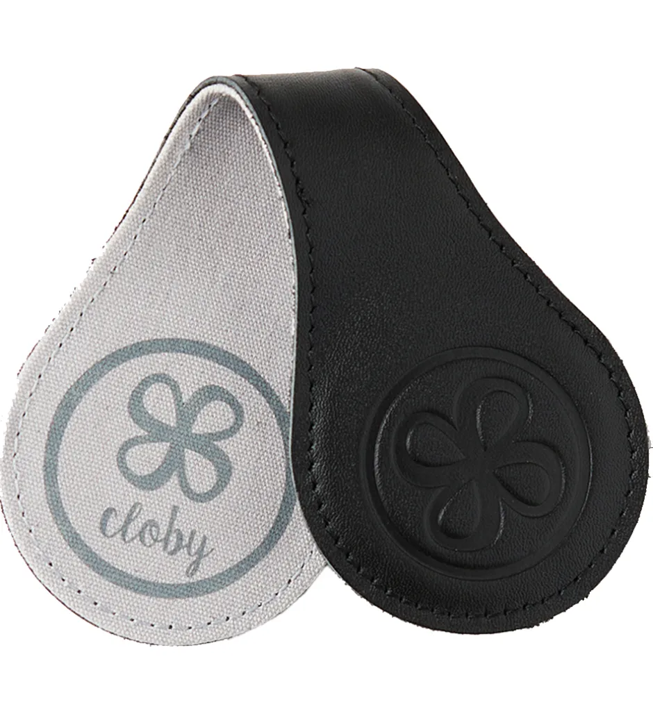 Barnevognsudstyr*Cloby Reflex Clips - 2 Stk. - Sort/Grå
