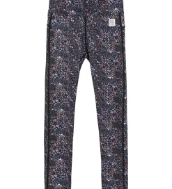 Træningsbukser|Gymnastiktøj*Color Kids Leggings - Phantom m. Blomster