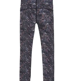 Træningsbukser|Gymnastiktøj*Color Kids Leggings - Phantom m. Blomster