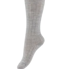 Strømper|Basis*Condor Strømper - Rib - Uld - Lead
