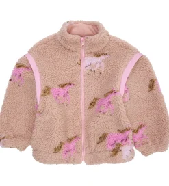 Fleece*Copenhagen Colors Fleecejakke - Teddy - Removable Sleeves - Rose