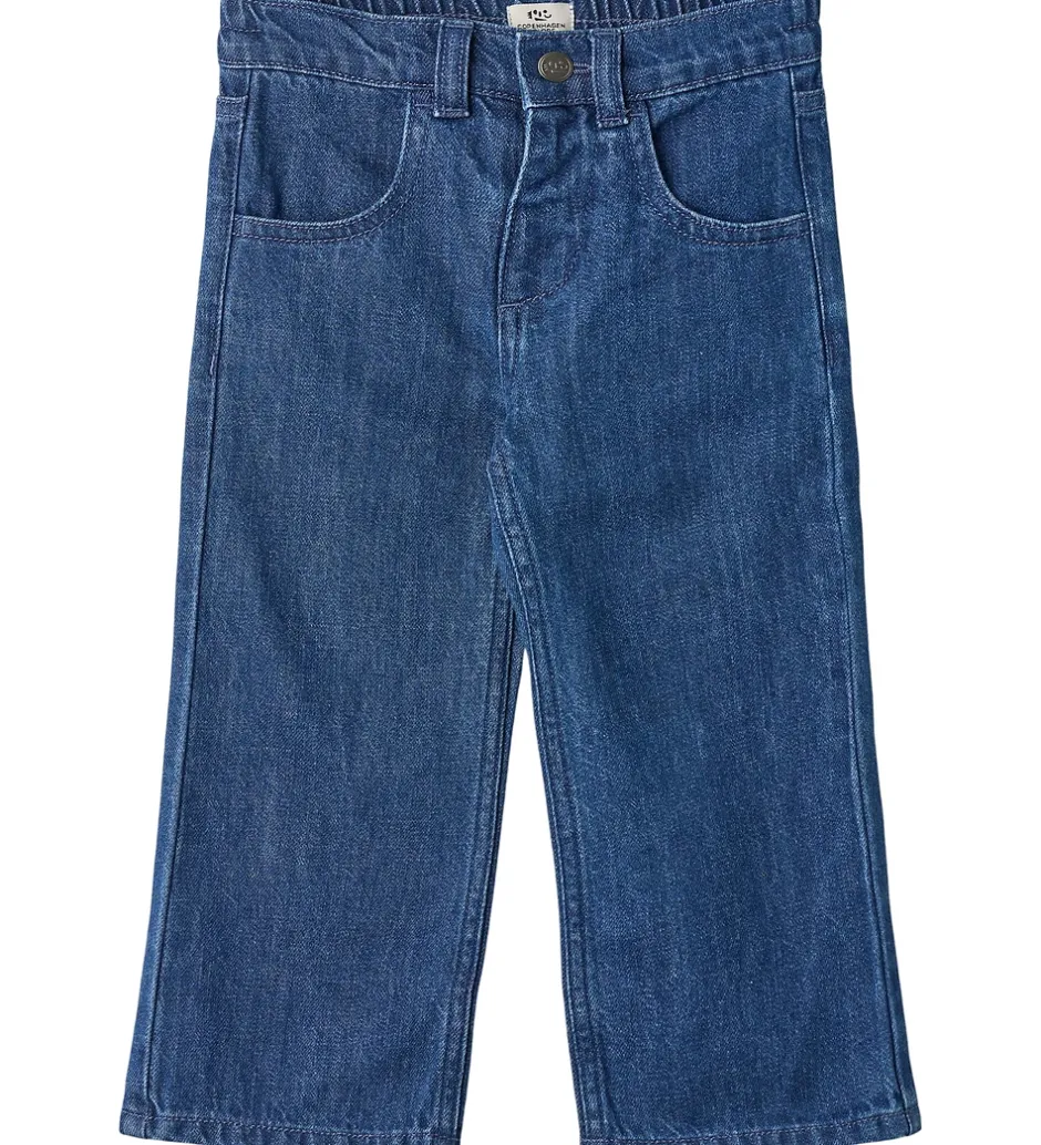 Bukser Og Jeans|Unisex-Tøj*Copenhagen Colors Jeans - Pocket Embro - Dark Indigo Blue