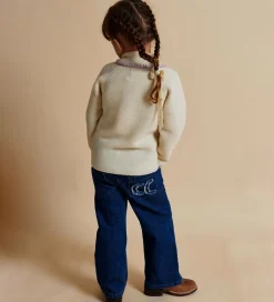 Bukser Og Jeans|Unisex-Tøj*Copenhagen Colors Jeans - Pocket Embro - Dark Indigo Blue