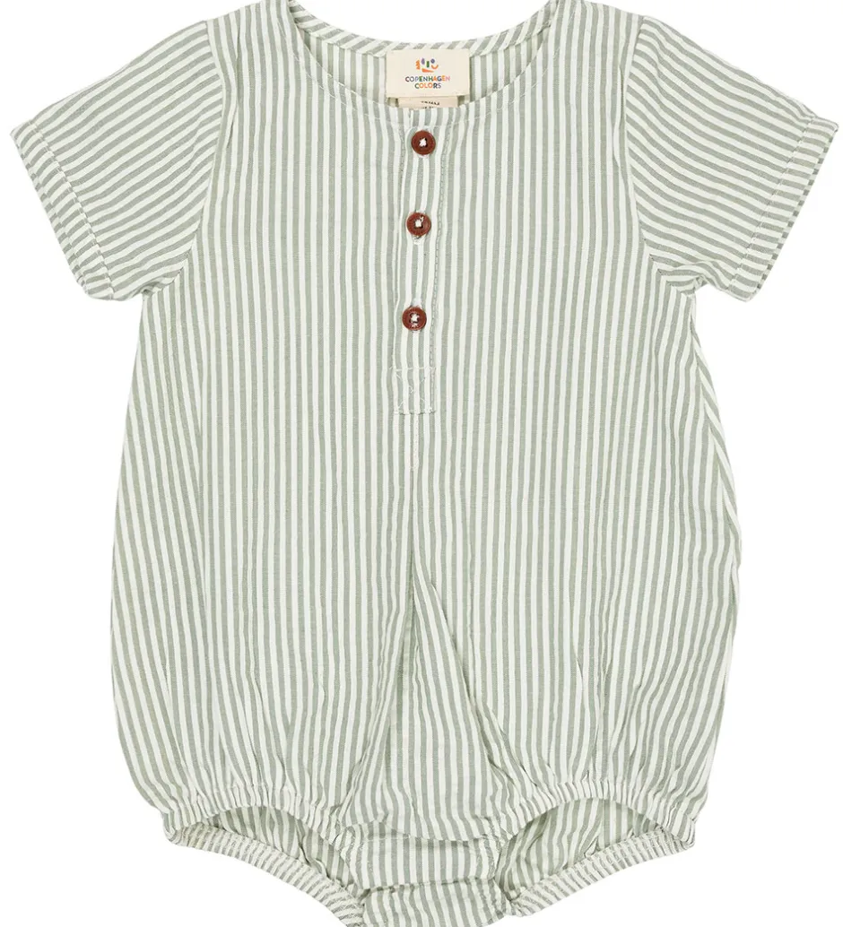 Sommerdragter*Copenhagen Colors Sommerdragt - Green W. Cream Stripe