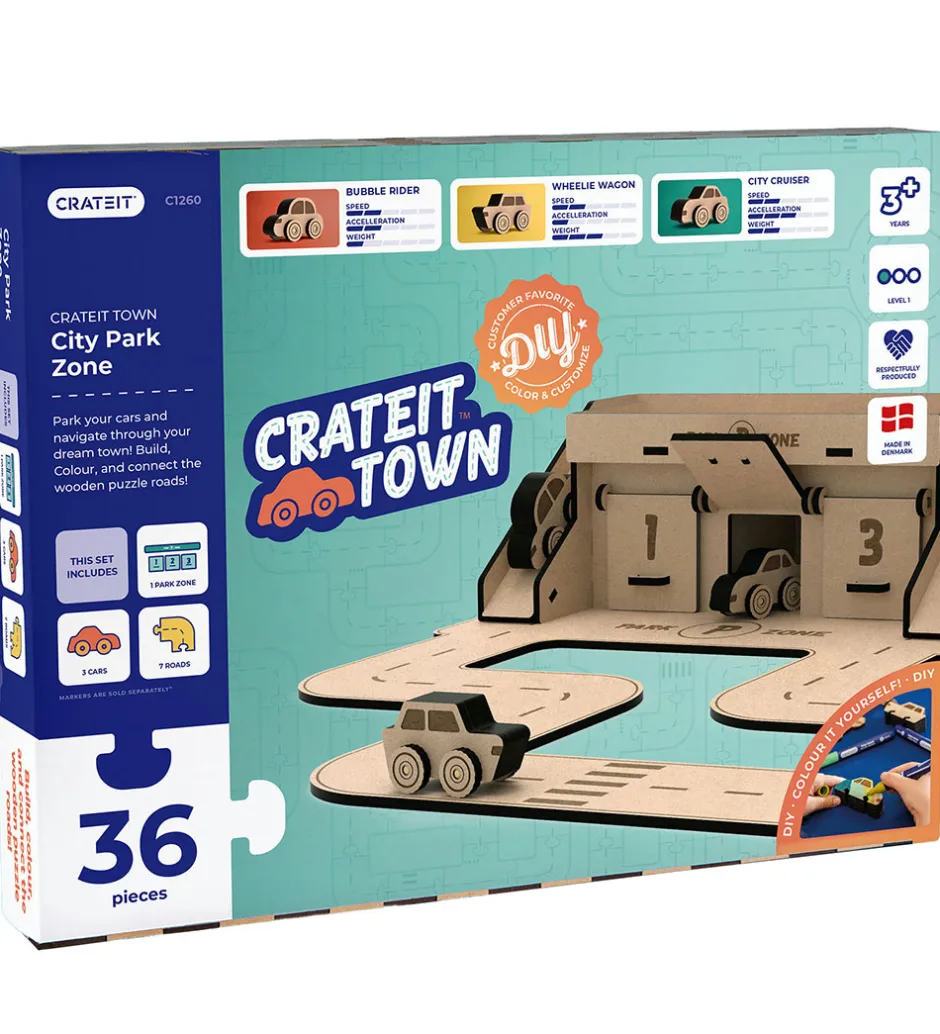 Crateit Kreasæt - Town - Træ - Parkeringsområde - 36 Del