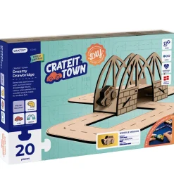 Trælegetøj*Crateit Kreasæt - Town - Træ - Dreamy Drawbridge - 20 De