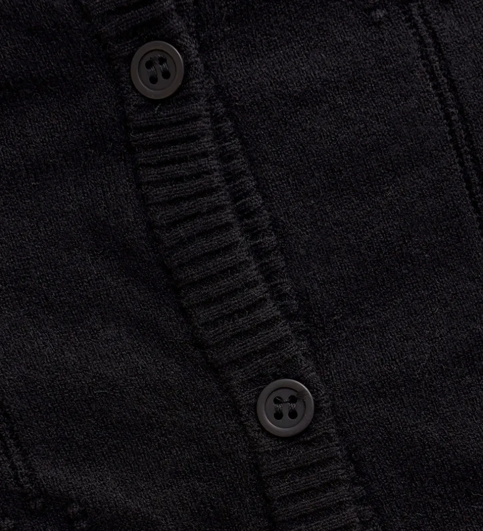 Børn Creamie Cardigan - Strik - Pointelle - Sort
