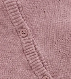 Striktrøjer*Creamie Cardigan - Viskose/Nylon - Pointelle - Woodrose