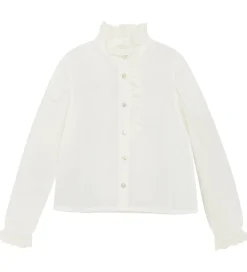 Børn Creamie Skjorte - Woven - Cloud m. Broderie Anglaise