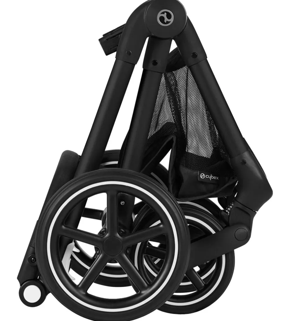 Klapvogne*Cybex Klapvogn/Barnevogn - Eos Lux - 2-i-1 - Moon Black