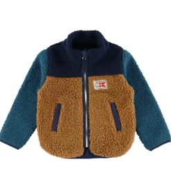 Børn Danefæ Fleecejakke - Danodder - Caramel/Navy/Slate