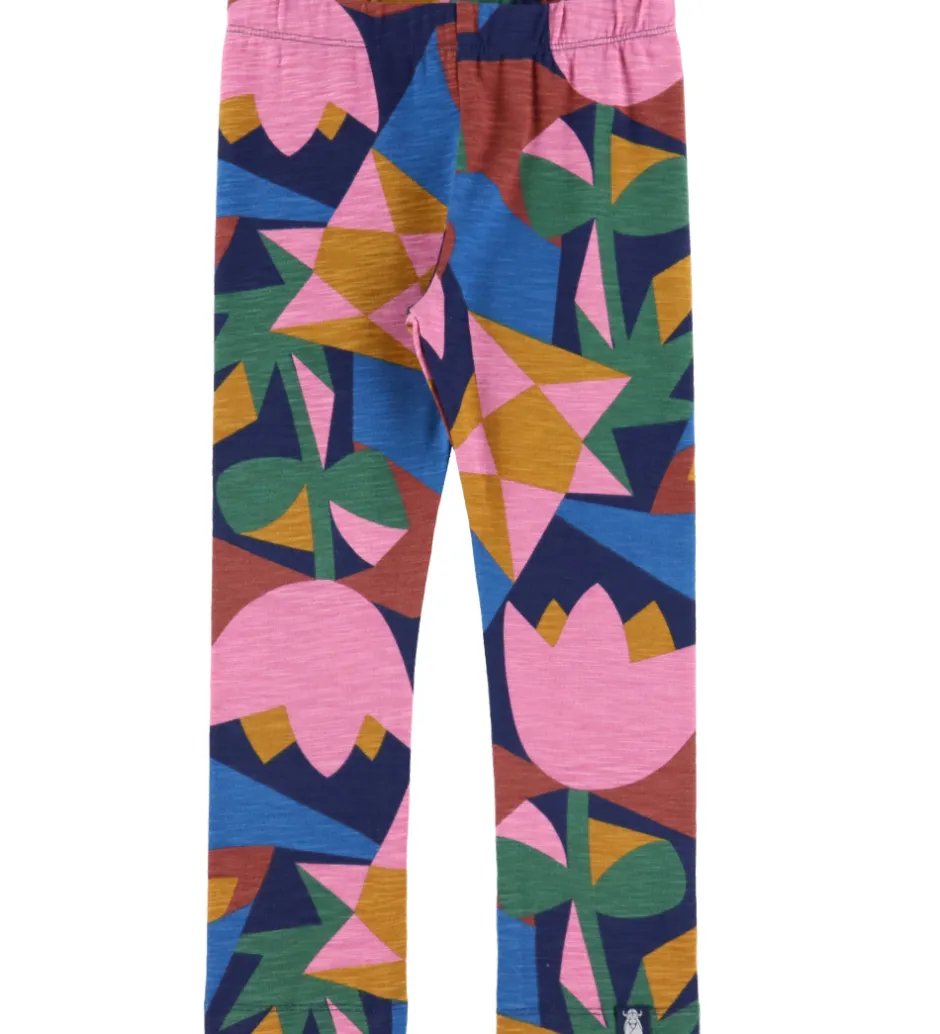 Børn Danefæ Leggings - Bomuld/Viskose - Danecheer - Rose Geofleur