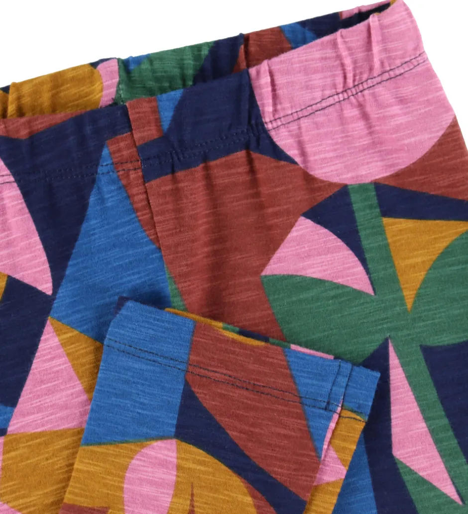 Børn Danefæ Leggings - Bomuld/Viskose - Danecheer - Rose Geofleur