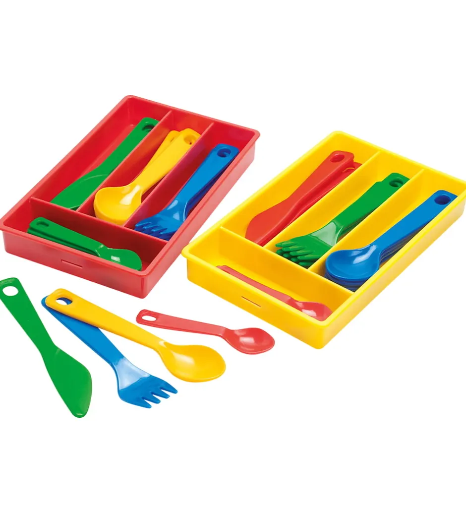 Legekøkken Og Legemøbel*Dantoy Bestikkasse - My Little Kitchen - 17 dele - Assorteret