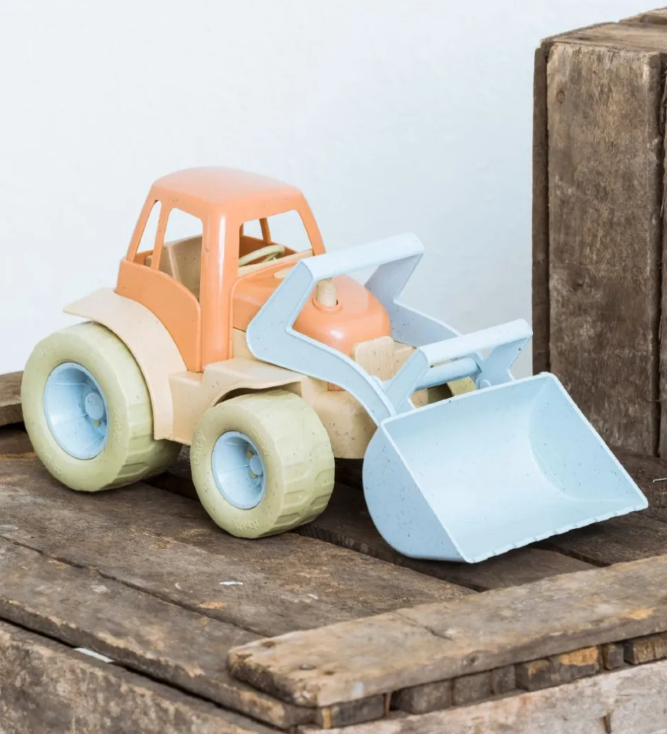 Dantoy BIO Plastic Traktor m. Grab - 29 cm - Pastel