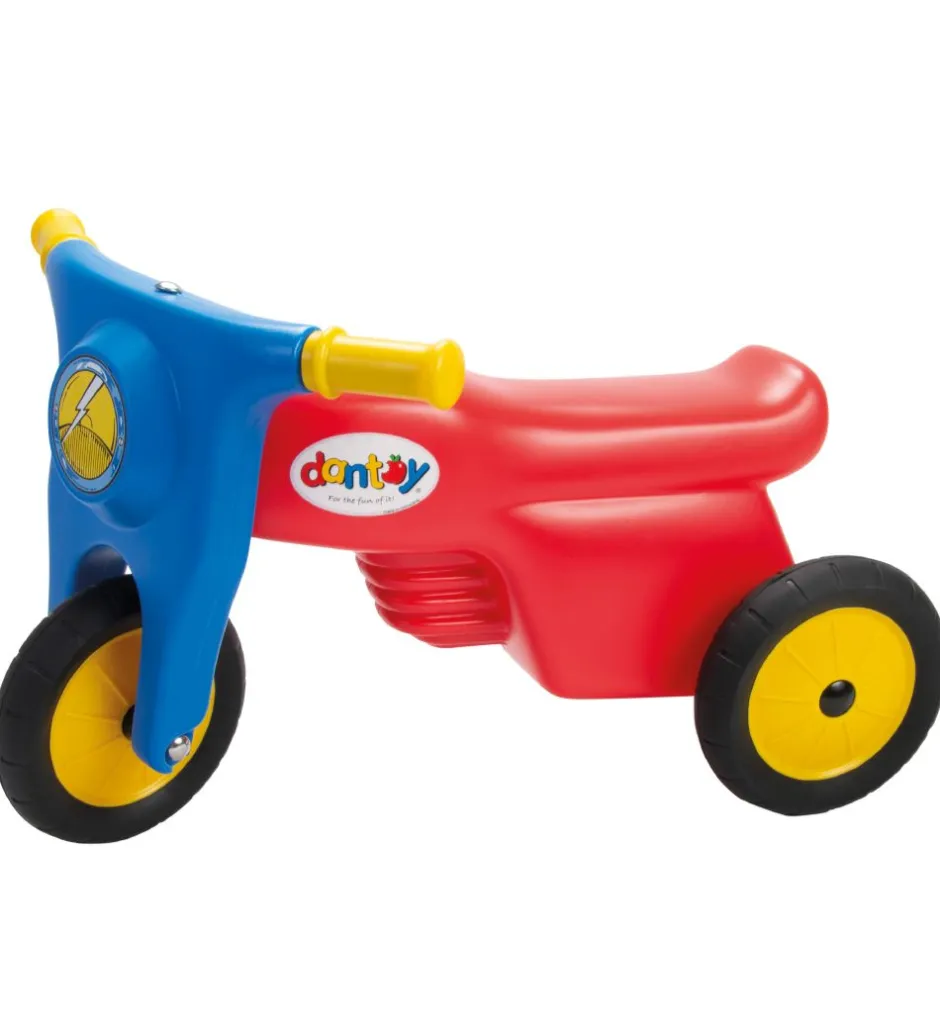 Løbecykler*Dantoy Motorcykel m. Gummihjul - Rød/Blå