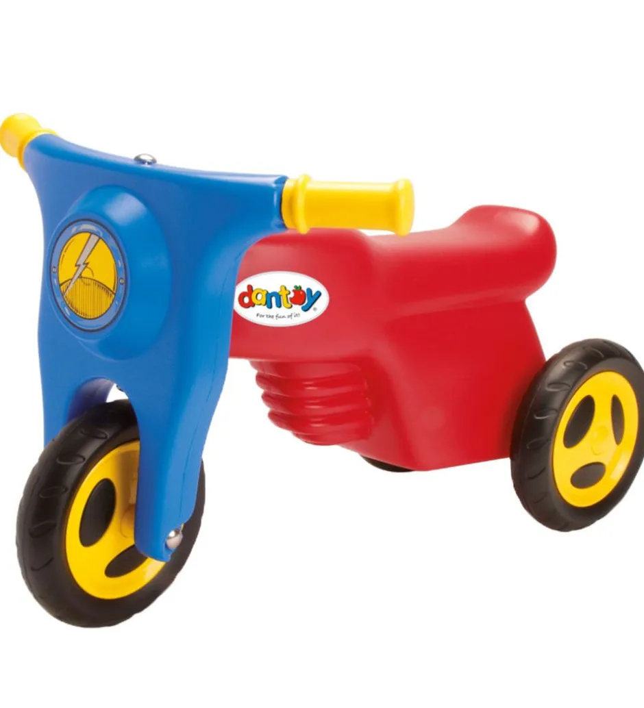Løbecykler*Dantoy Motorcykel m. Plastikhjul - 58,5 cm - Rød/Blå/Gul