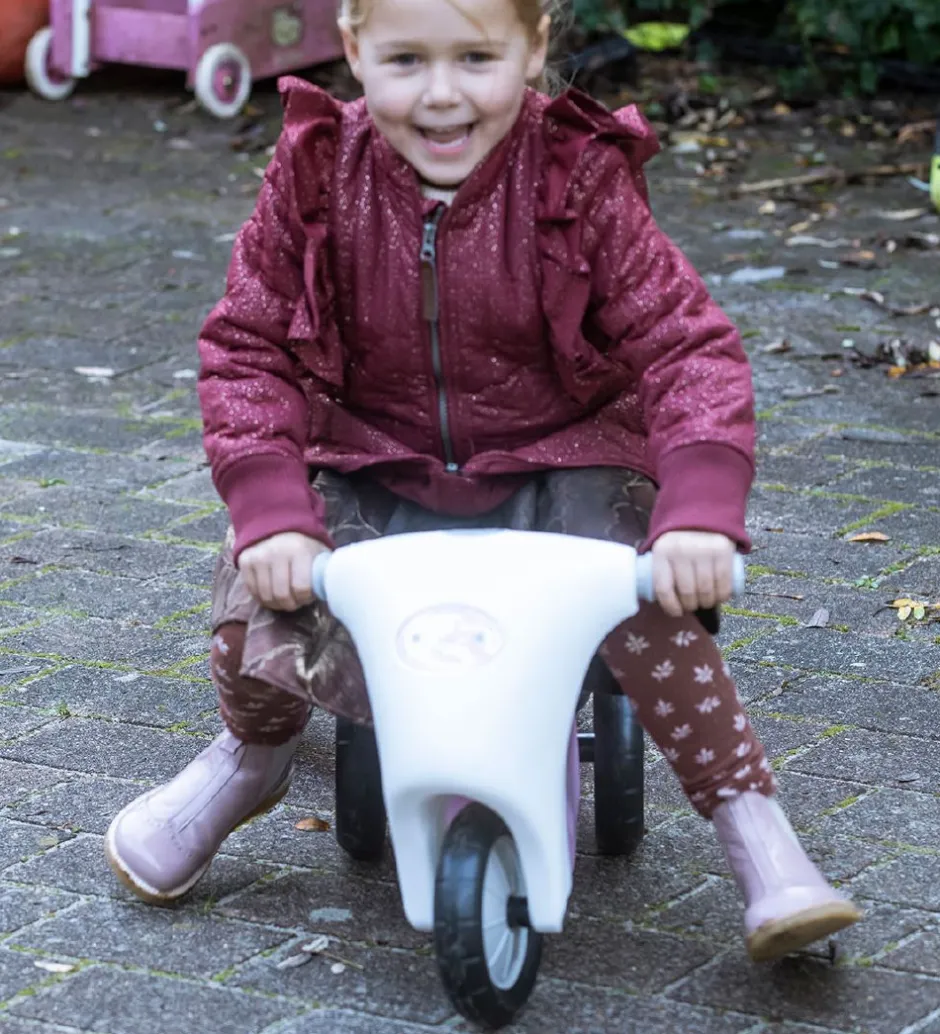 Løbecykler*Dantoy Scooter m. Gummihjul - Rosa/Hvid
