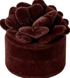 DAY ET Smykkeskrin - Velvet Flower Jewelry Round - Winetasting