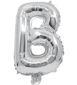 Festartikler*Decorata Party Foileballon - 34 cm - B - Sølv